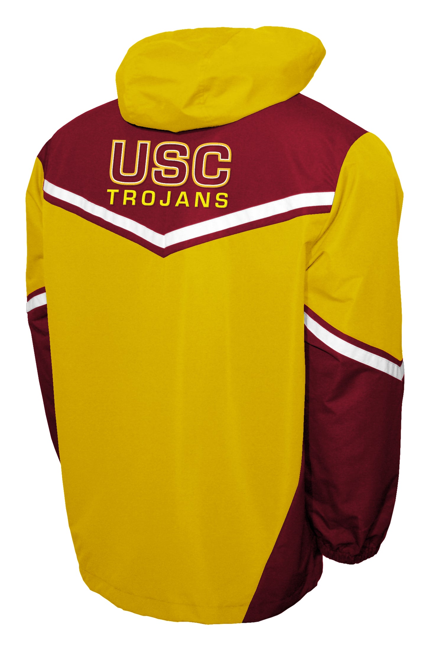 USC Trojans Franchise Club Action Anorak Quarter-Zip Pullover Jacket - Yellow