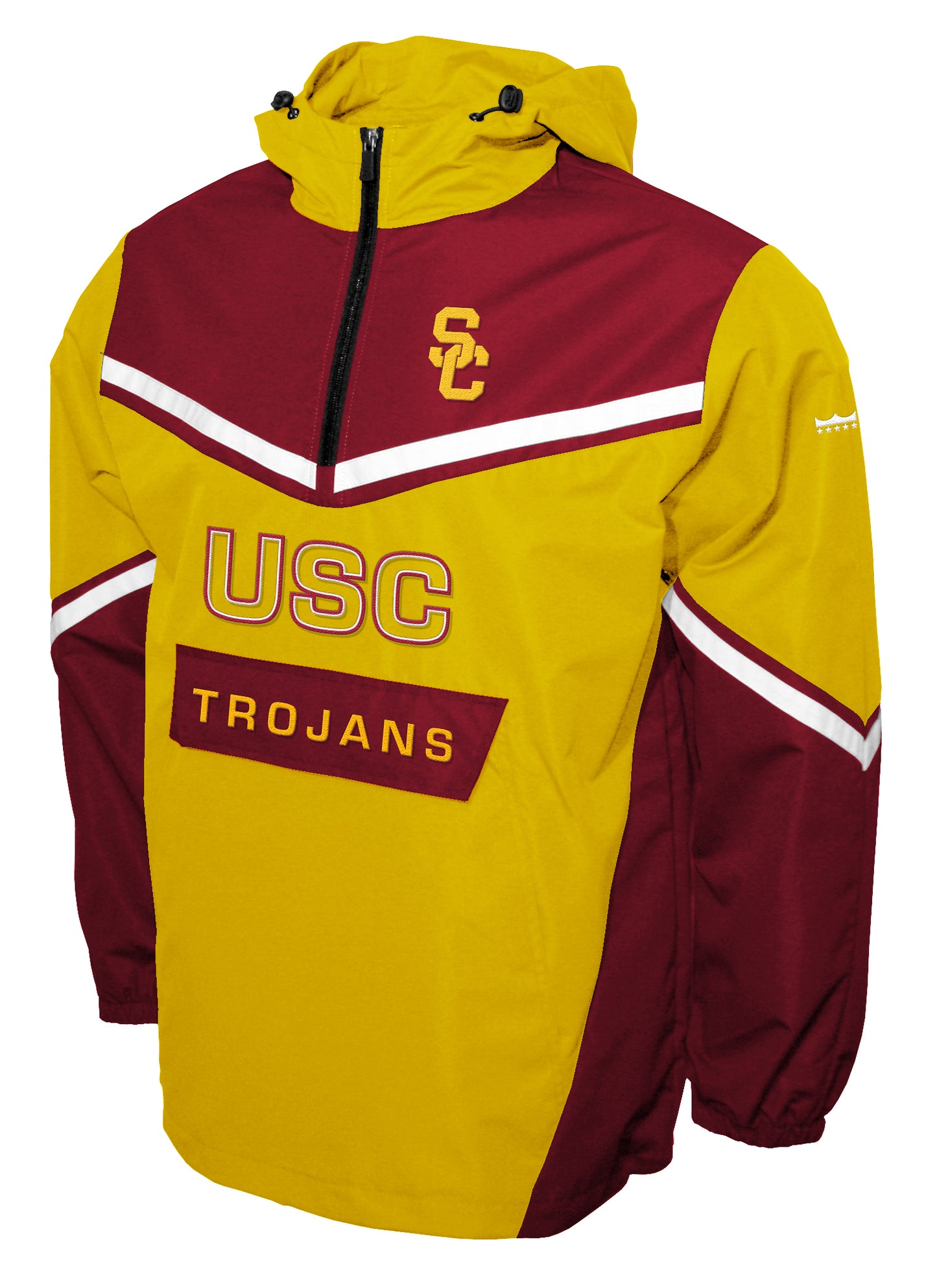 USC Trojans Franchise Club Action Anorak Quarter-Zip Pullover Jacket - Yellow