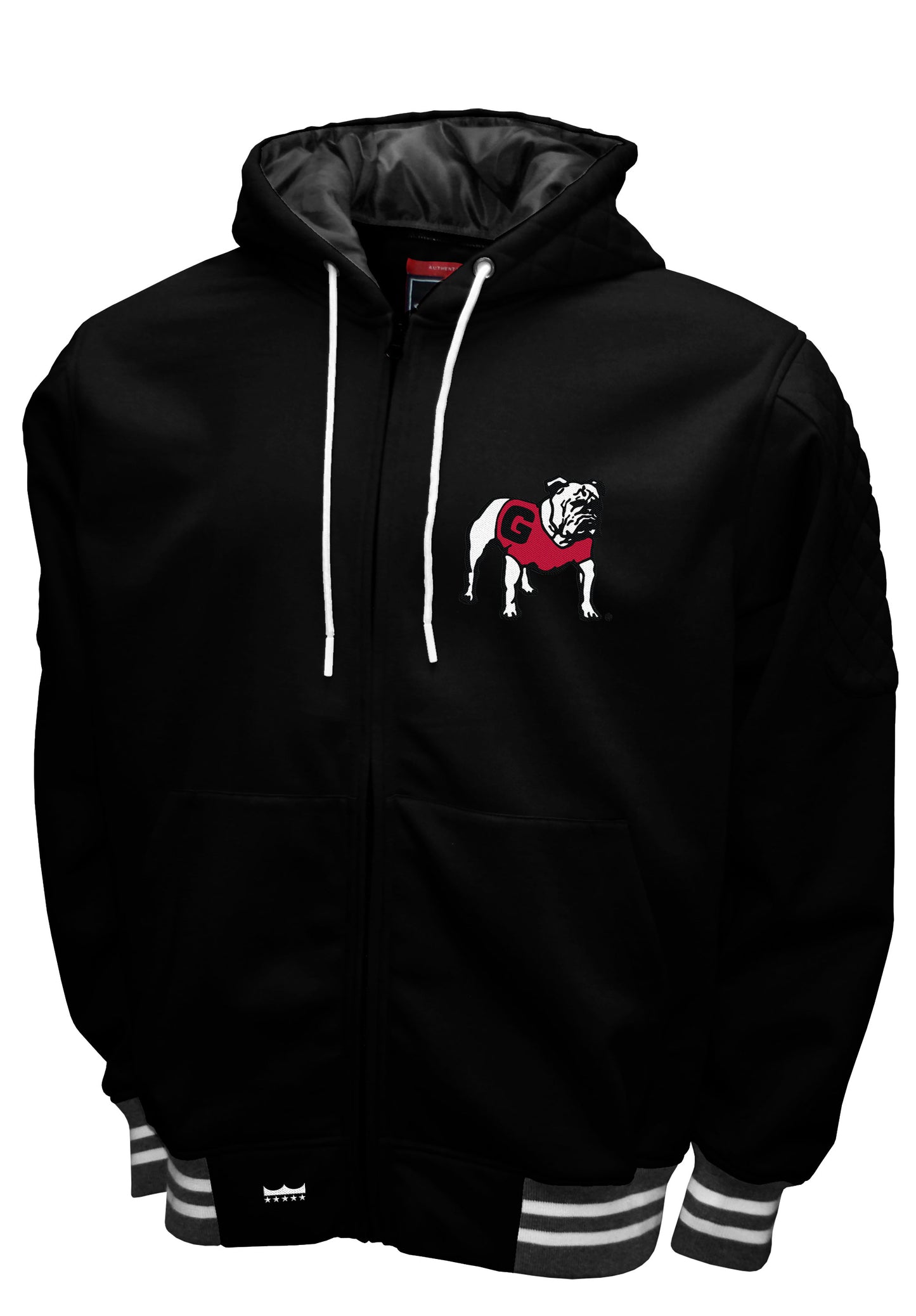 Georgia Bulldogs Franchise Club Grind Full Zip Hooded Jacket - Black