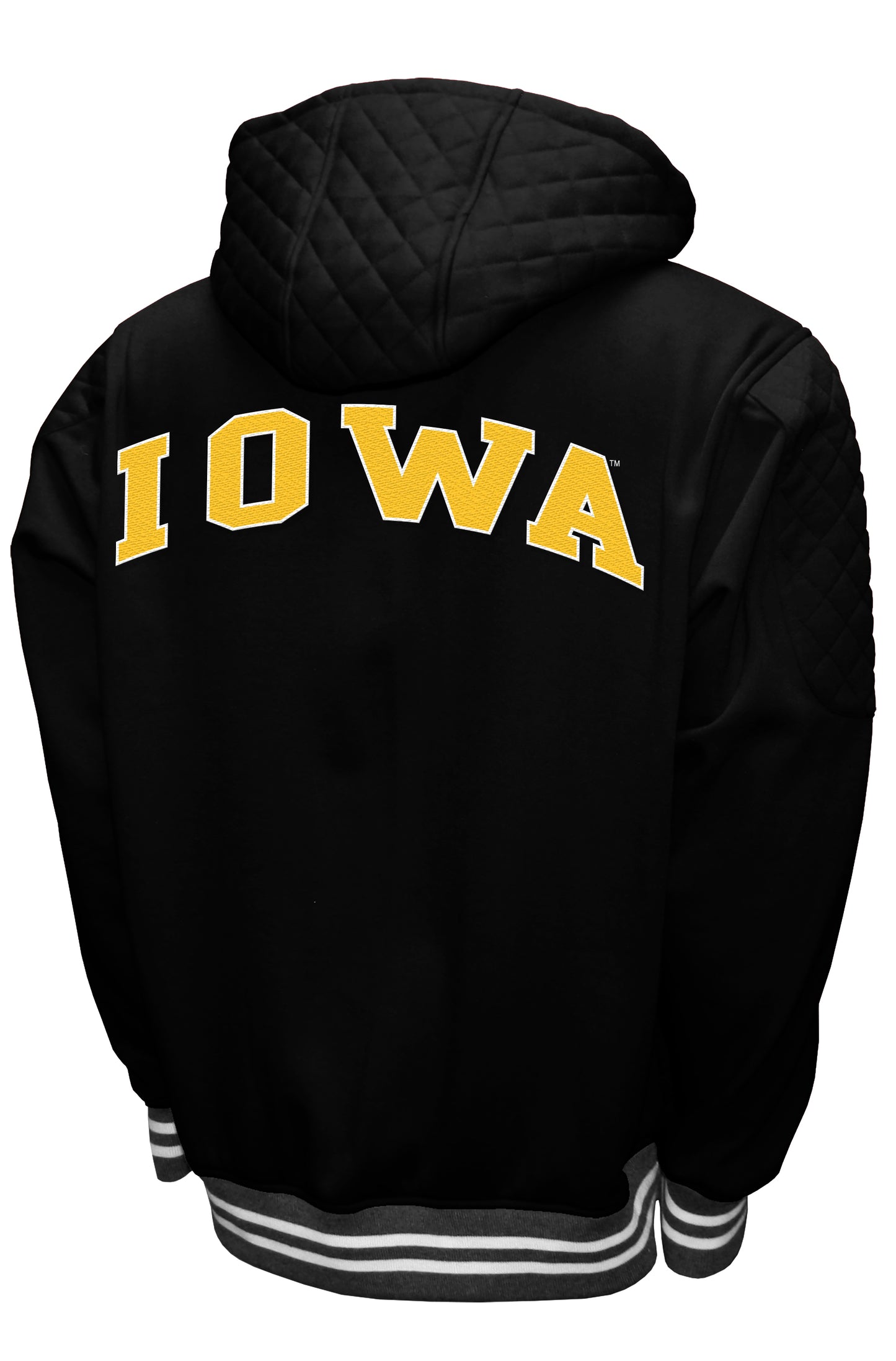 Iowa Hawkeyes Franchise Club Grind Hooded Full Zip Jacket - Black