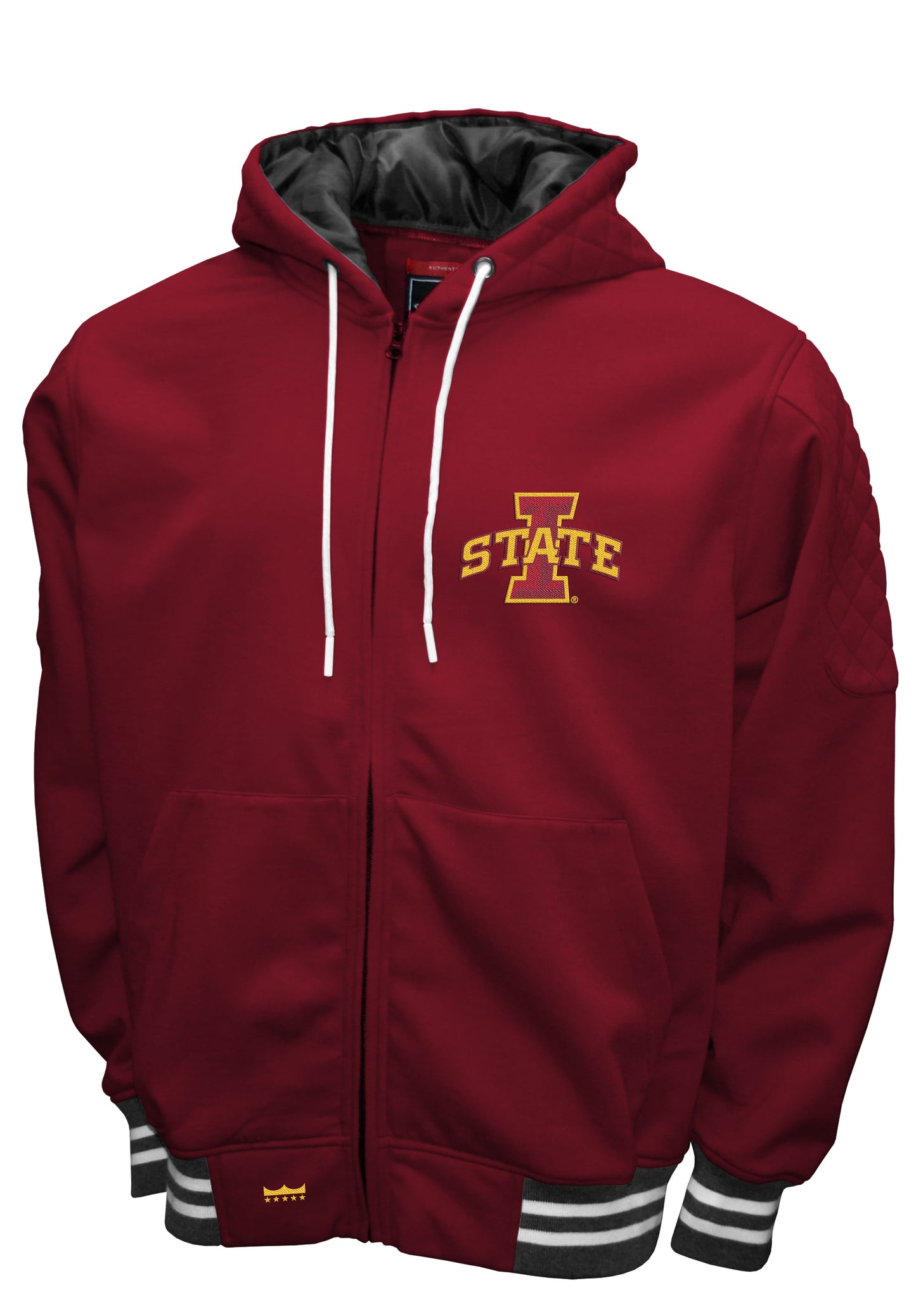 Iowa State Cyclones Franchise Club Grind Full Zip Hooded Jacket - Burgundy