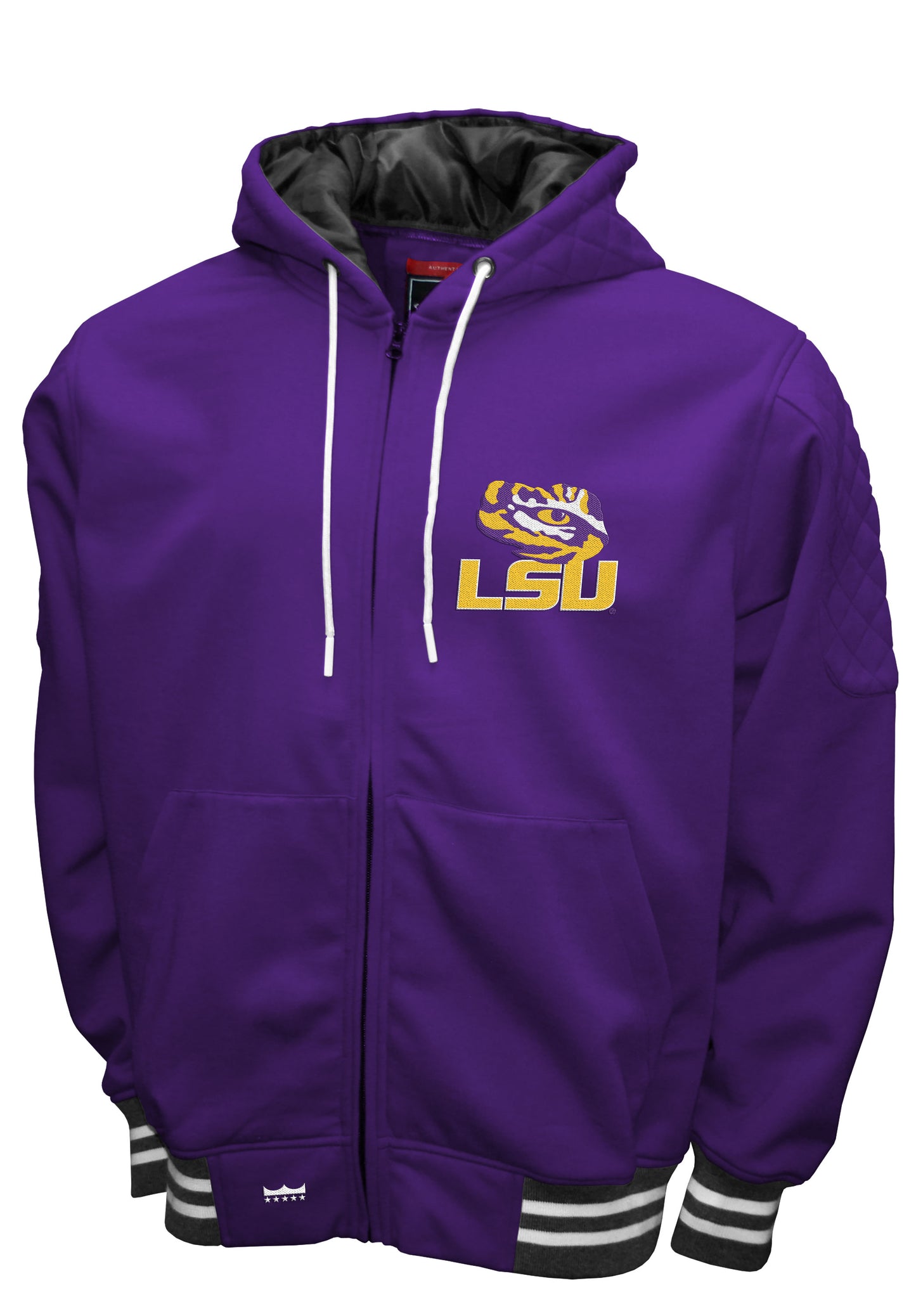 LSU Tigers Franchise Club Grind Full Zip Hooded Jacket - Purple