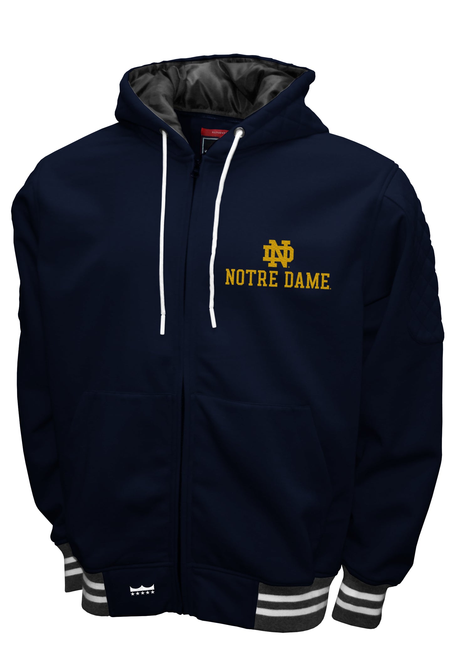 Notre Dame Fighting Irish Franchise Club Grind Hooded Jacket - Navy