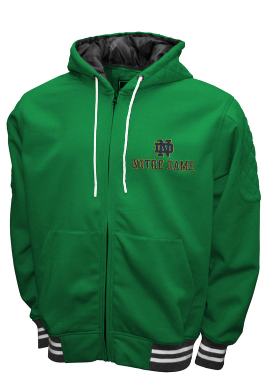 Notre Dame Fighting Irish Franchise Club Grind Hooded Jacket - Green
