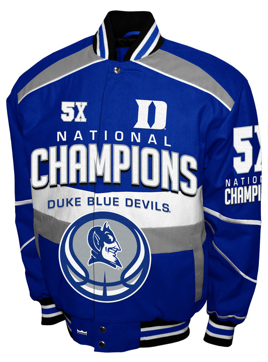 Duke Blue Devils Franchise Club 5-Time Commemorative Twill Full-Snap Jacket- Blue
