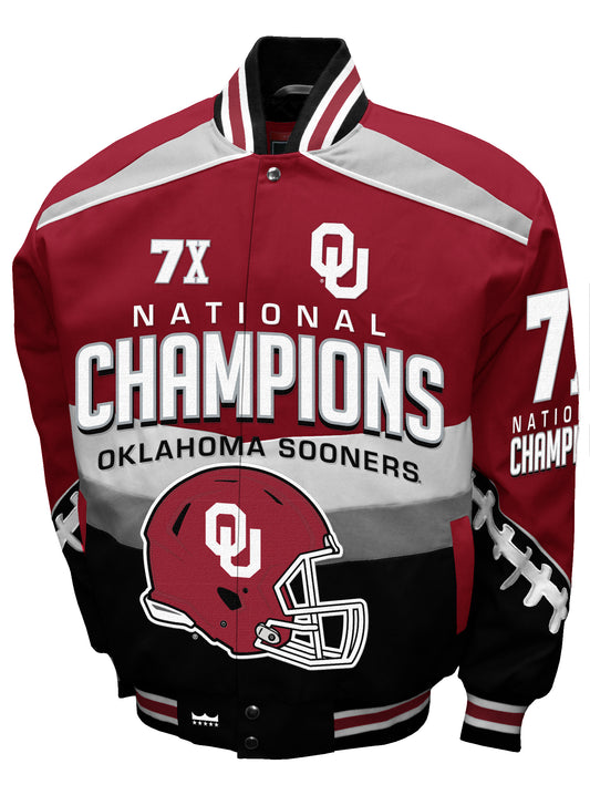 Oklahoma Sooners Franchise Club 7-Time Commemorative Twill Jacket