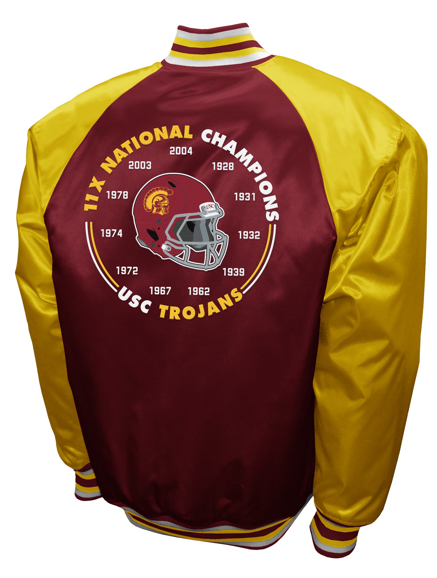 USC Trojans Franchise Club Commemorative Satin Jacket - Burgandy
