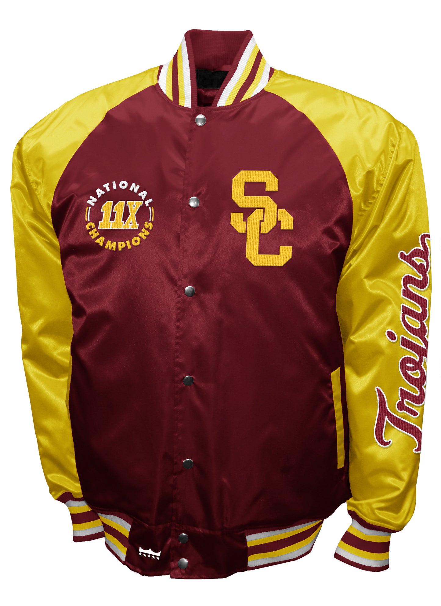 USC Trojans Franchise Club Commemorative Satin Jacket - Burgandy