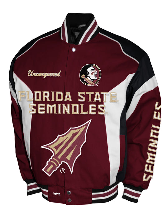 Florida State Seminoles Franchise Club Driven Twill Jacket - Burgandy
