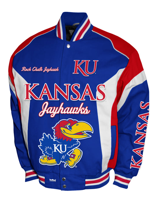 Kansas Jayhawks Franchise Club Driven Twill Jacket - Blue