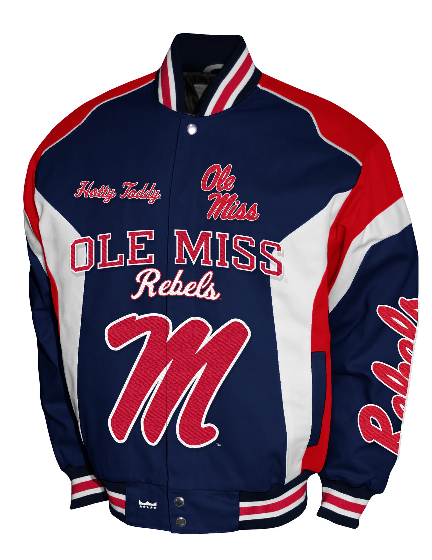 Ole Miss Rebels Franchise Club Driven Twill Jacket - Blue