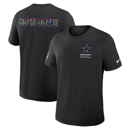 Dallas Cowboys Nike Men's 2025 Crucial Catch Team Sideline T-Shirt - Black