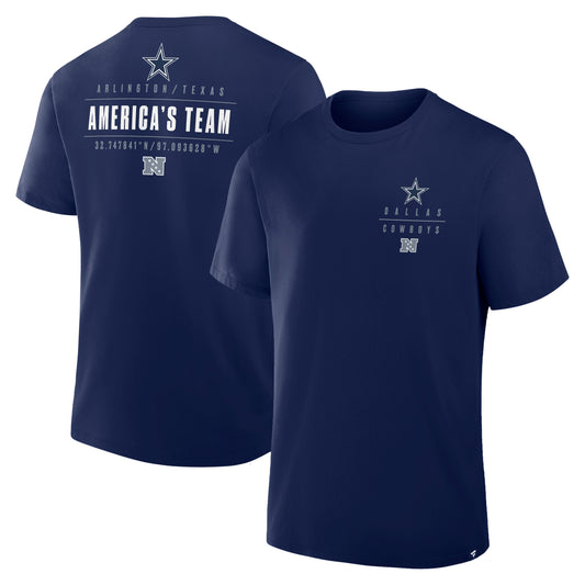 Dallas Cowboys Fanatics Passing Pocket T-Shirt- Navy
