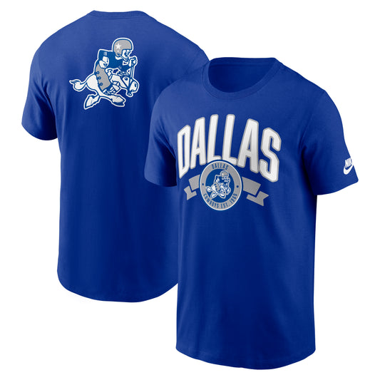 Dallas Cowboys Nike Royal Rewind Front and Back Hit Essential T-Shirt