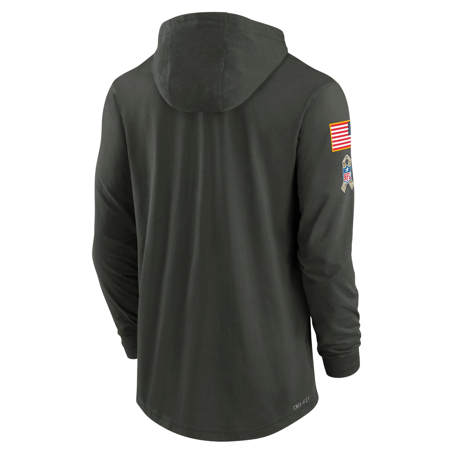 Dallas Cowboys Nike 2025 Salute to Service Lightweight Performance Long Sleeve Hooded Shirt - Forest Green