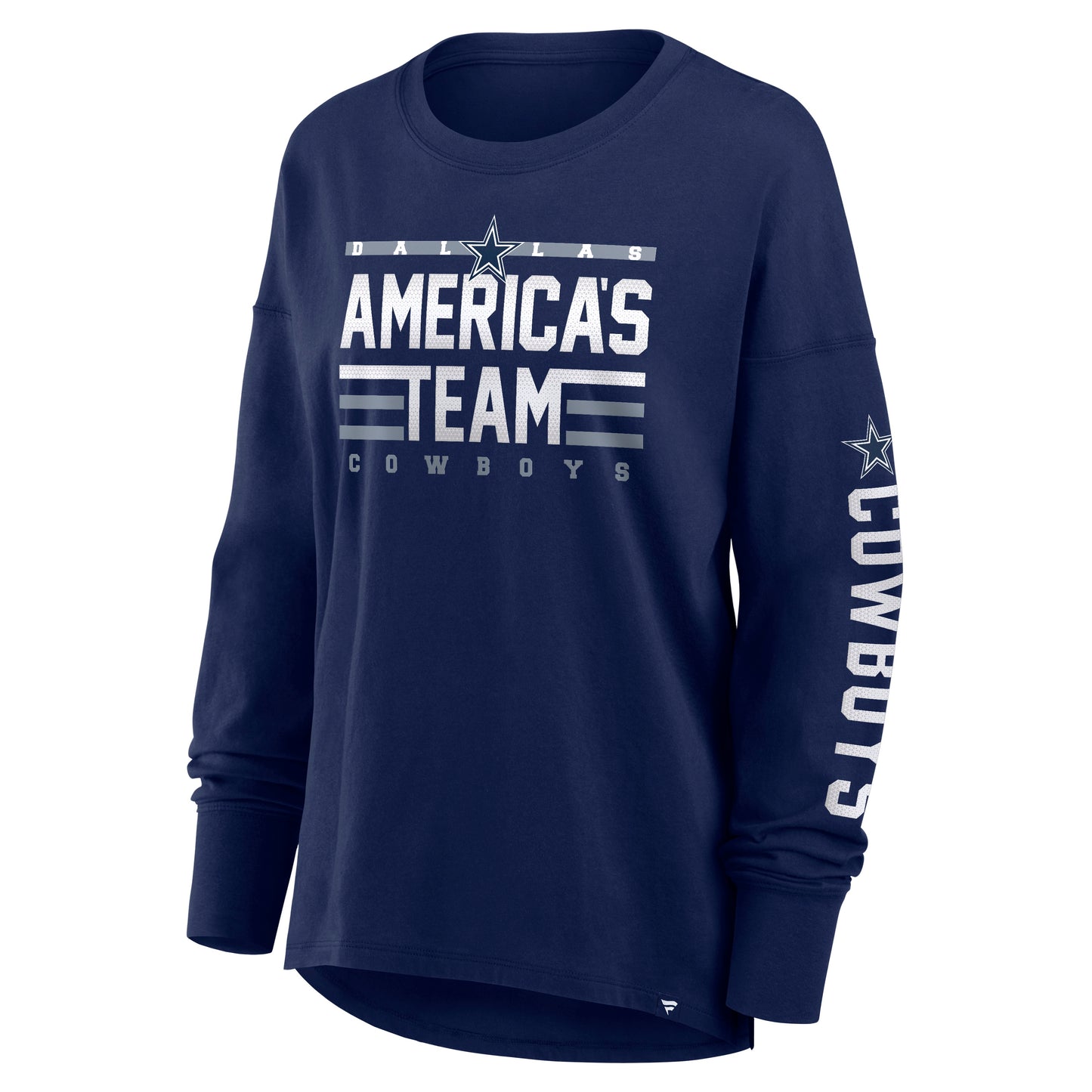 Dallas Cowboys Fanatics Women's Hometown Sweep Long Sleeve Shirt-Navy
