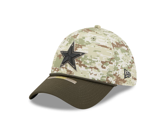 Dallas Cowboys New Era 2025 Digital Camo Salute To Service 39THIRTY Flex Hat