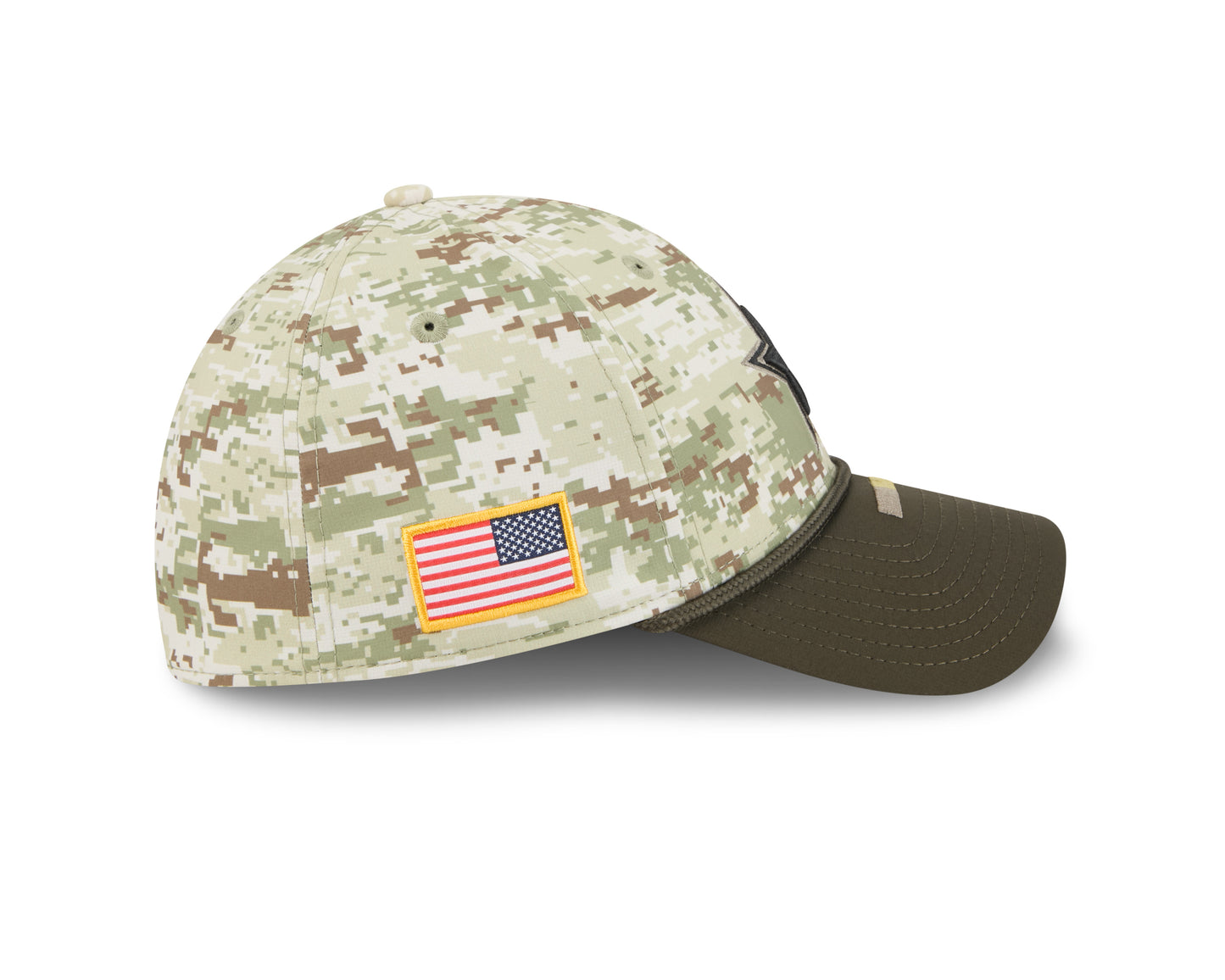 Dallas Cowboys New Era 2025 Digital Camo Salute To Service 39THIRTY Flex Hat