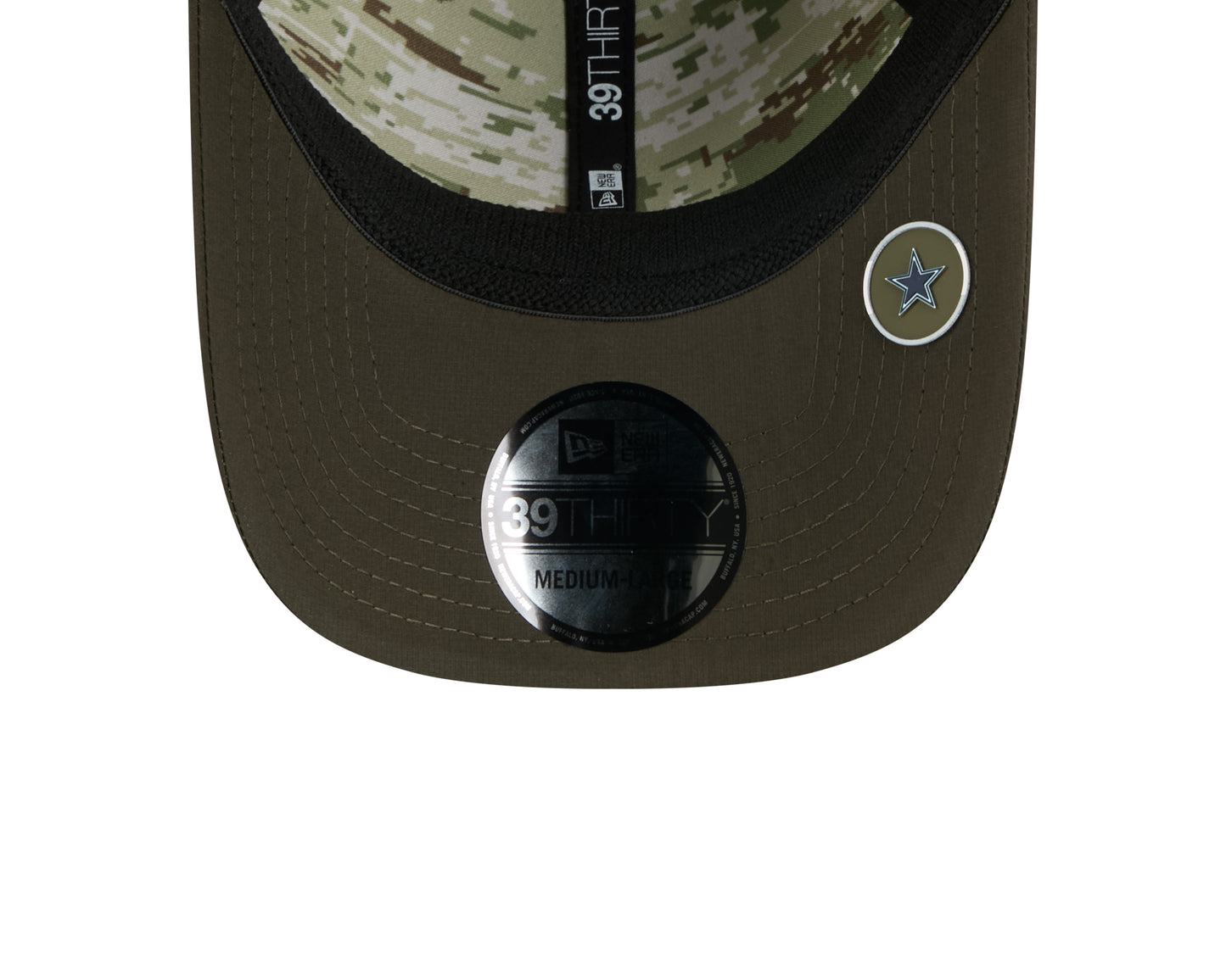 Dallas Cowboys New Era 2025 Green Salute To Service 39THIRTY Flex Hat