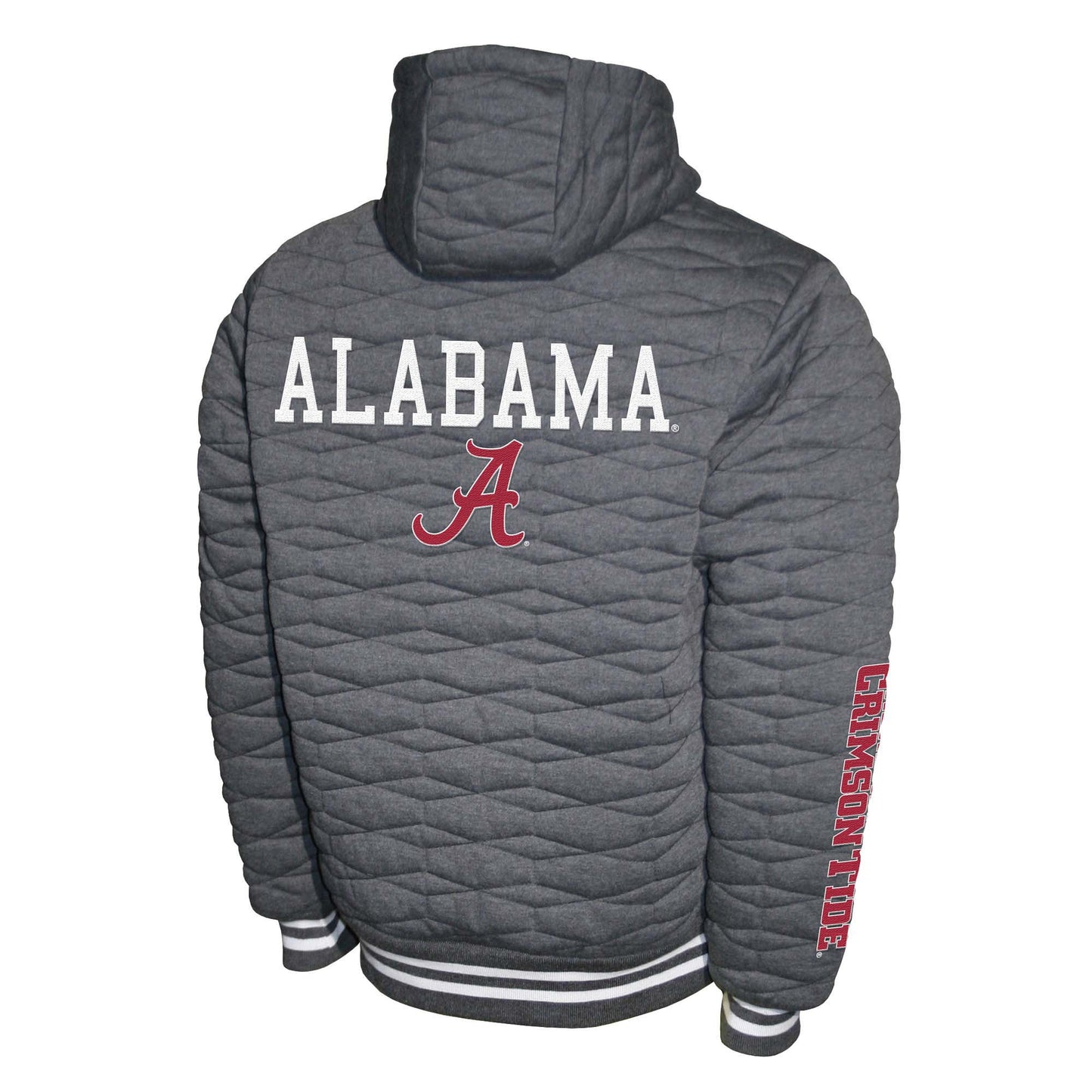 Alabama Crimson Tide Franchise Club Honeycomb Hooded Men's Jacket - Gray