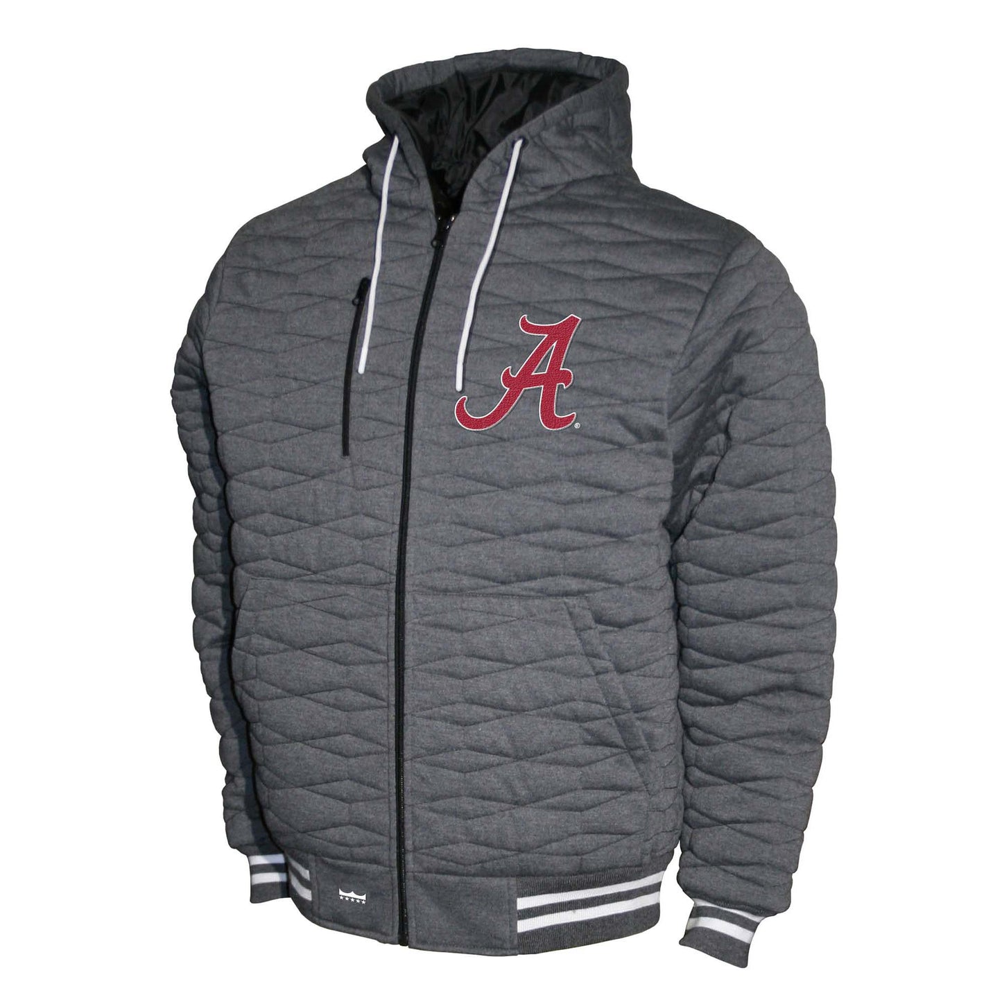 Alabama Crimson Tide Franchise Club Honeycomb Hooded Men's Jacket - Gray