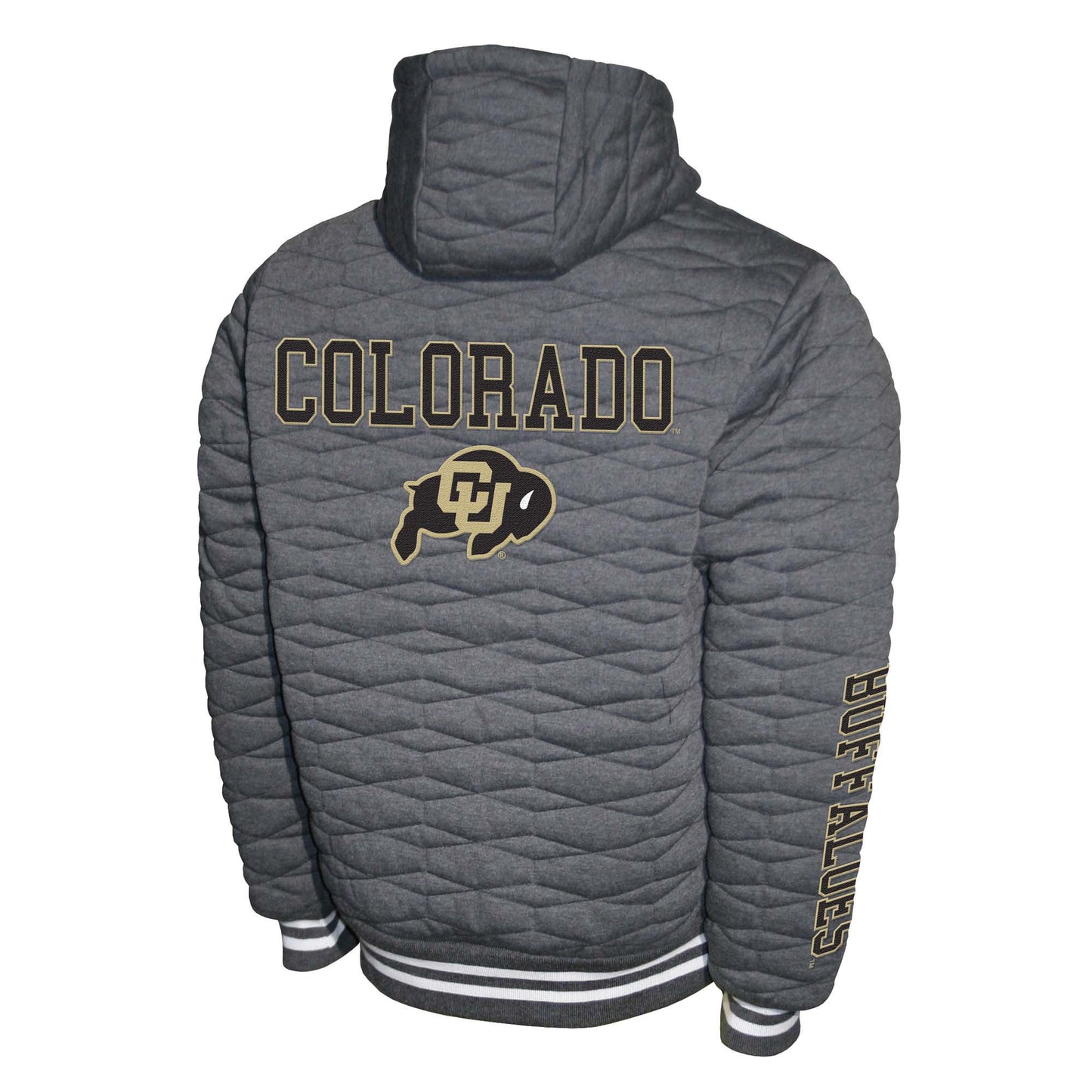 Colorado Buffaloes Franchise Club Honeycomb Hooded Men's Jacket - Gray