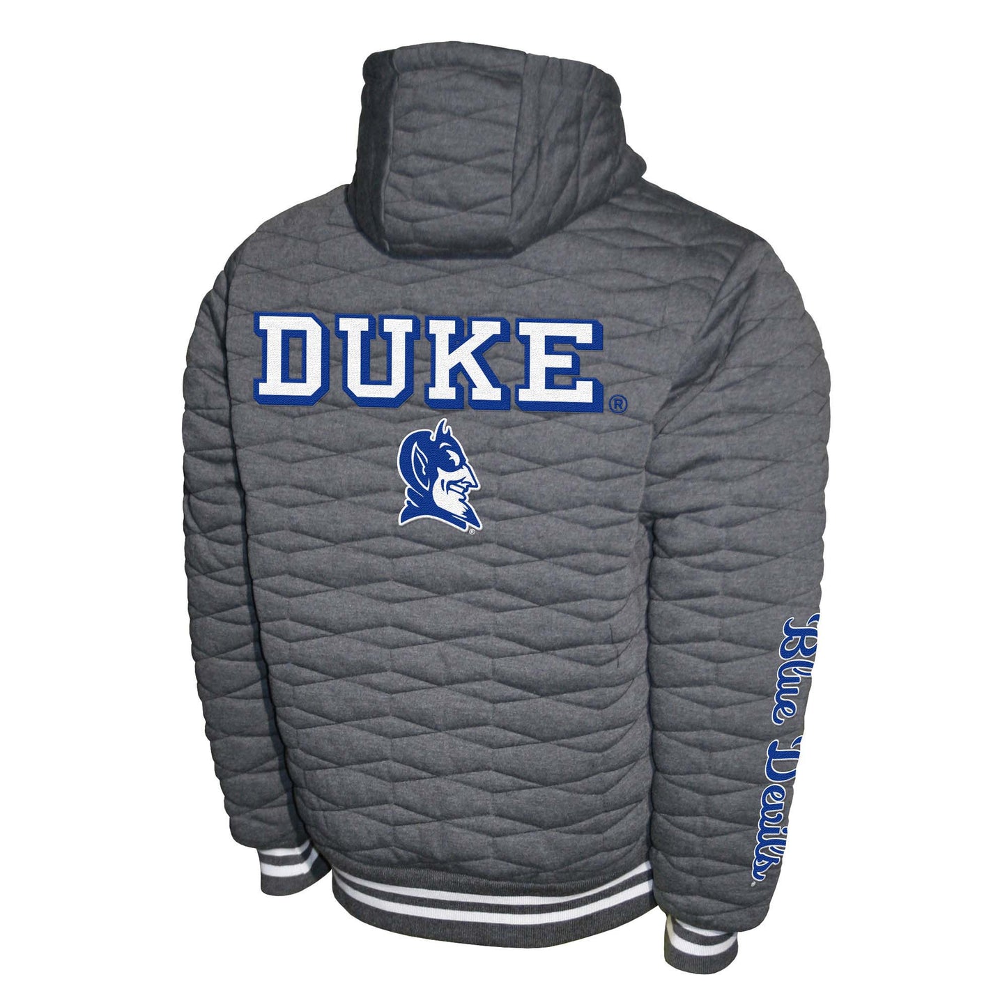 Duke Blue Devils Franchise Club Honeycomb Hooded Men's Jacket - Gray