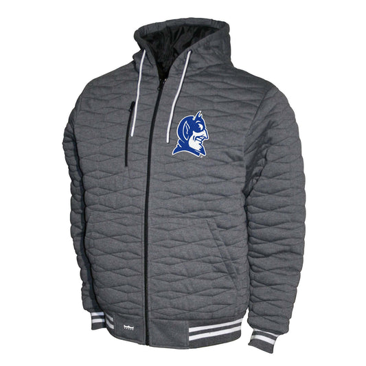 Duke Blue Devils Franchise Club Honeycomb Hooded Men's Jacket - Gray