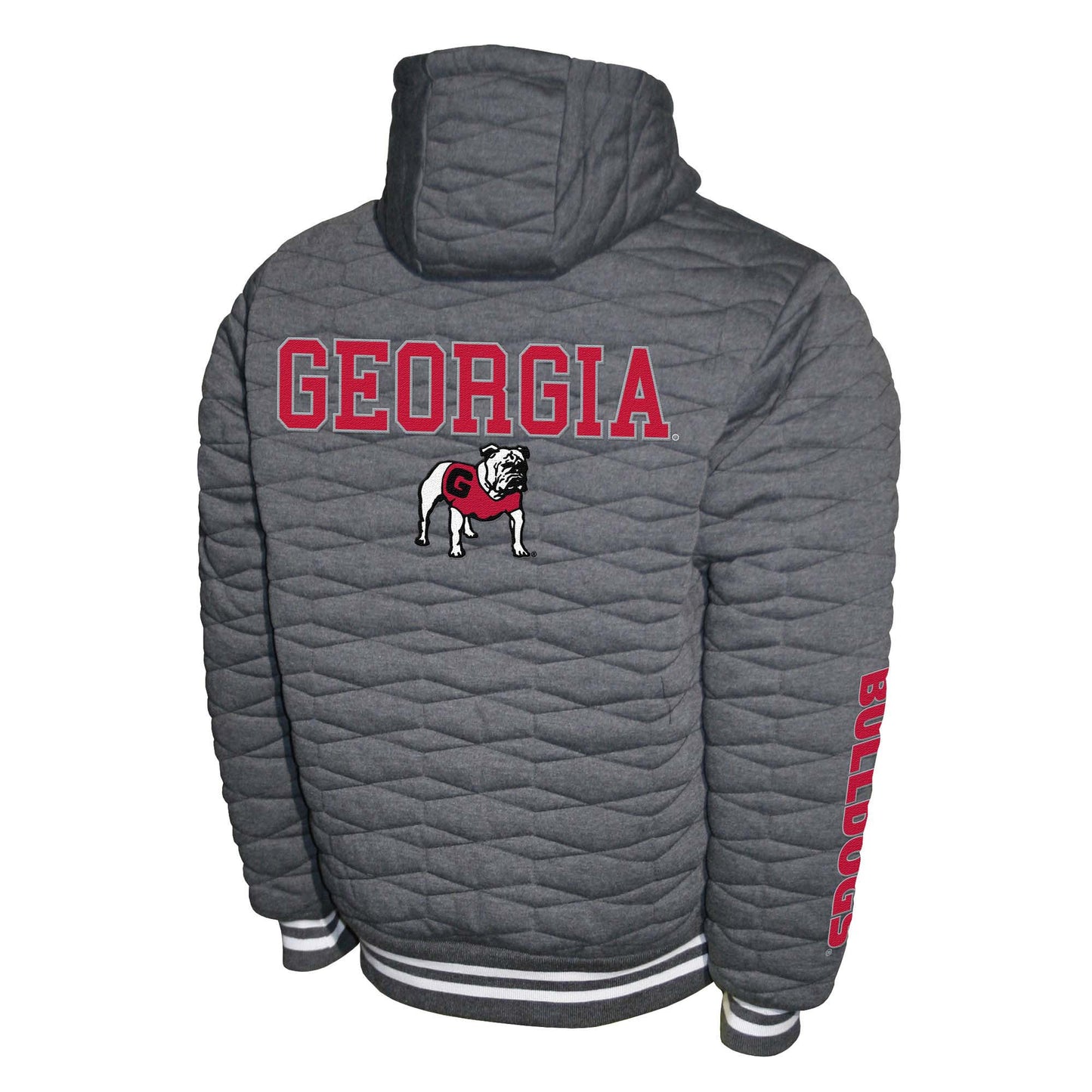 Georgia Bulldogs Franchise Club Honeycomb Hooded Men's Jacket - Gray