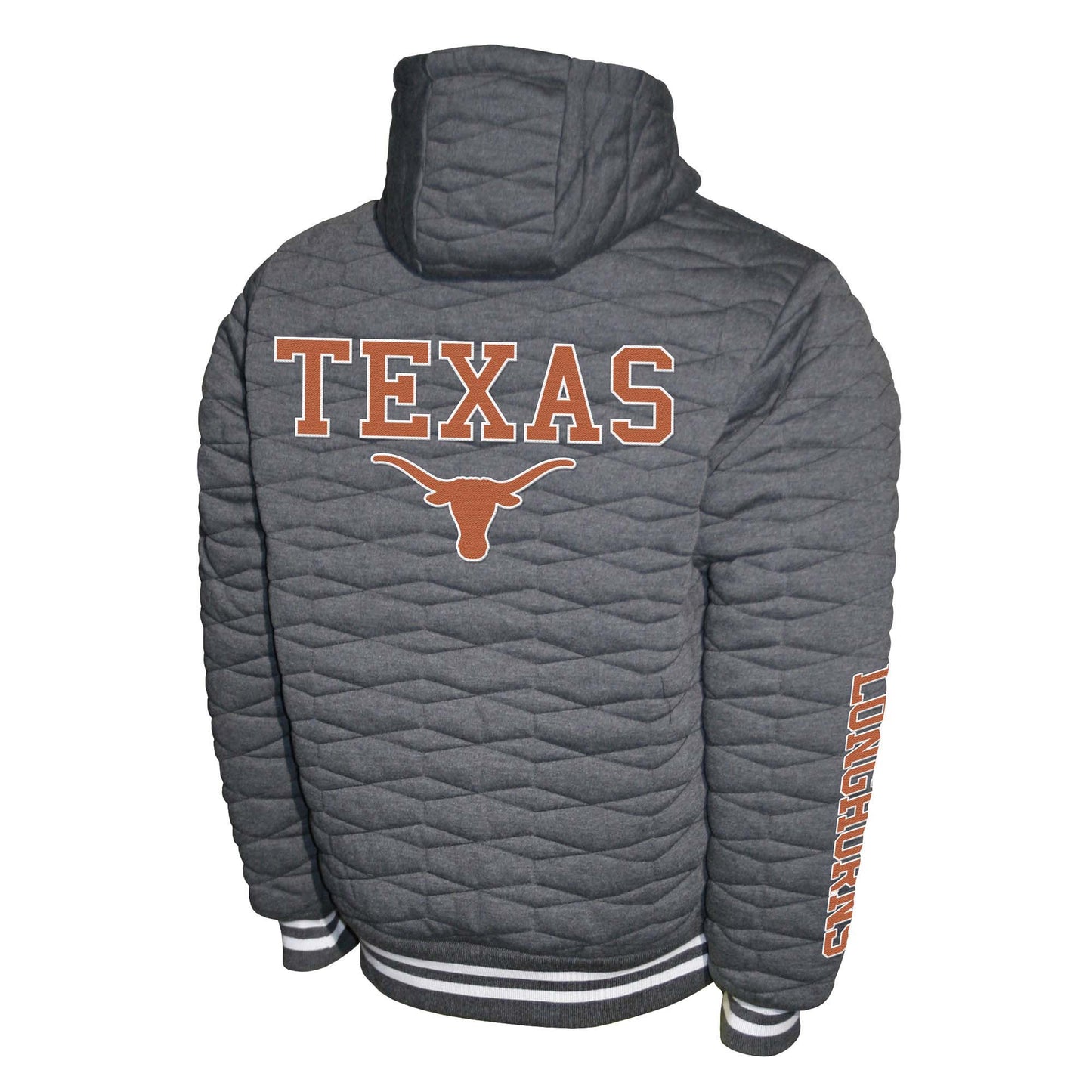 Texas Longhorns Franchise Club Honeycomb Hooded Men's Jacket - Gray