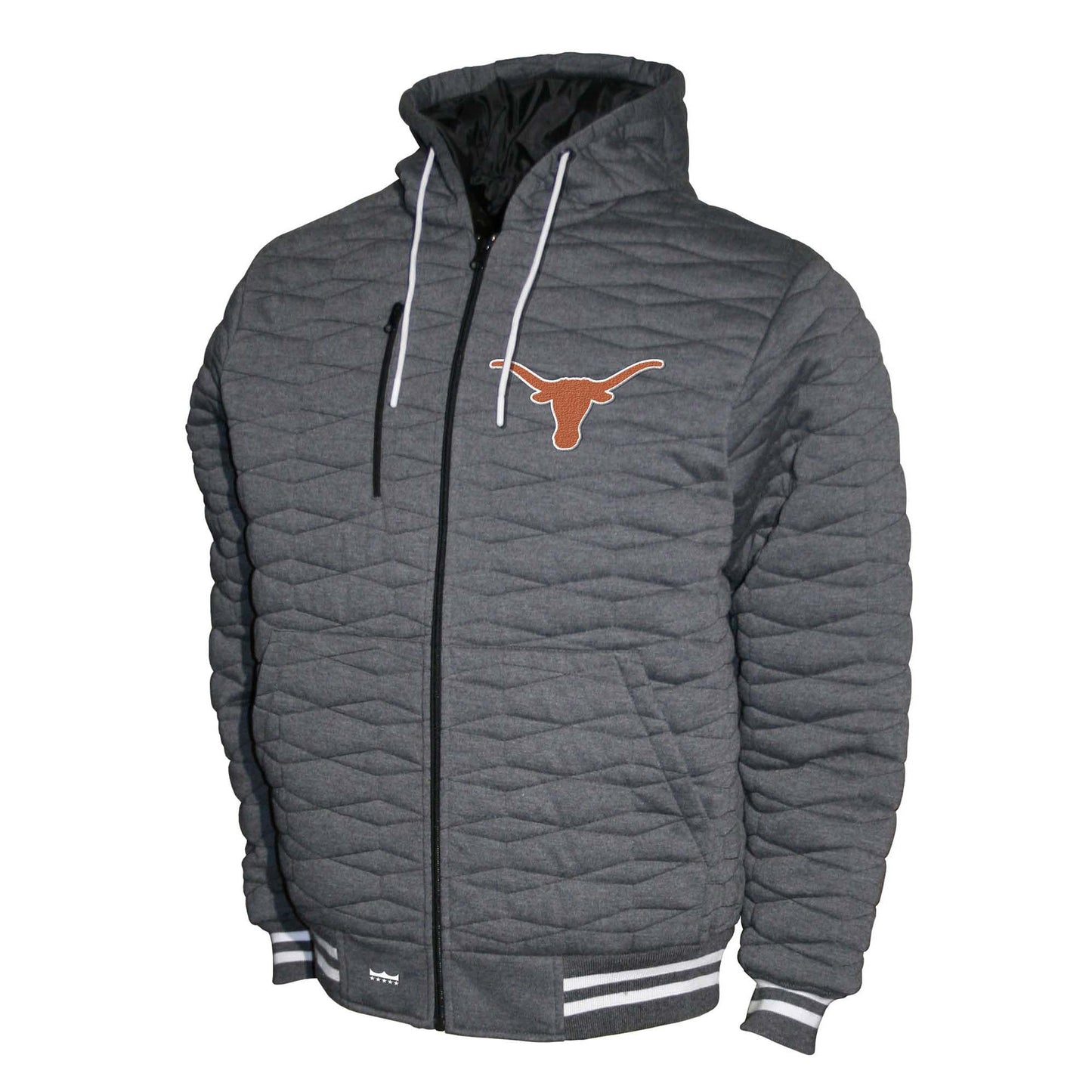 Texas Longhorns Franchise Club Honeycomb Hooded Men's Jacket - Gray