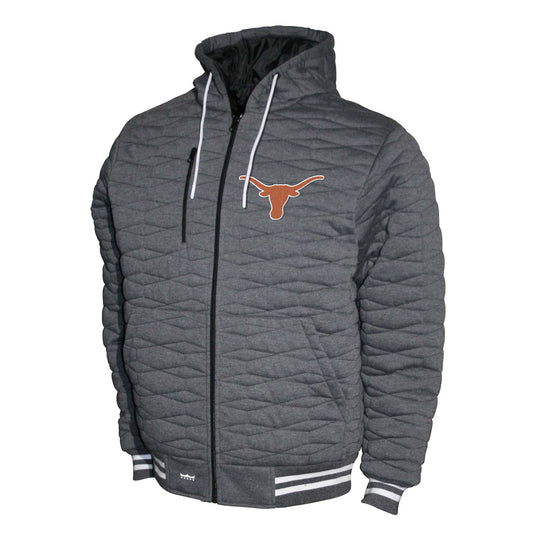 Texas Longhorns Franchise Club Honeycomb Hooded Men's Jacket - Gray