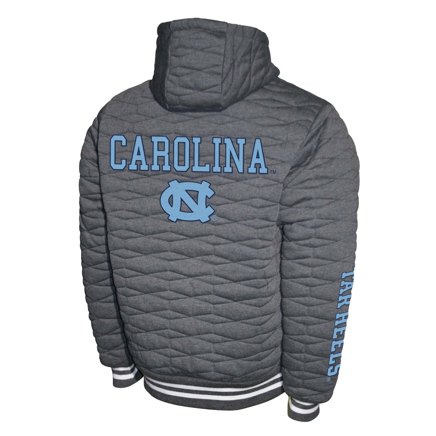 North Carolina Tar Heels Franchise Club Honeycomb Hooded Men's Jacket - Gray