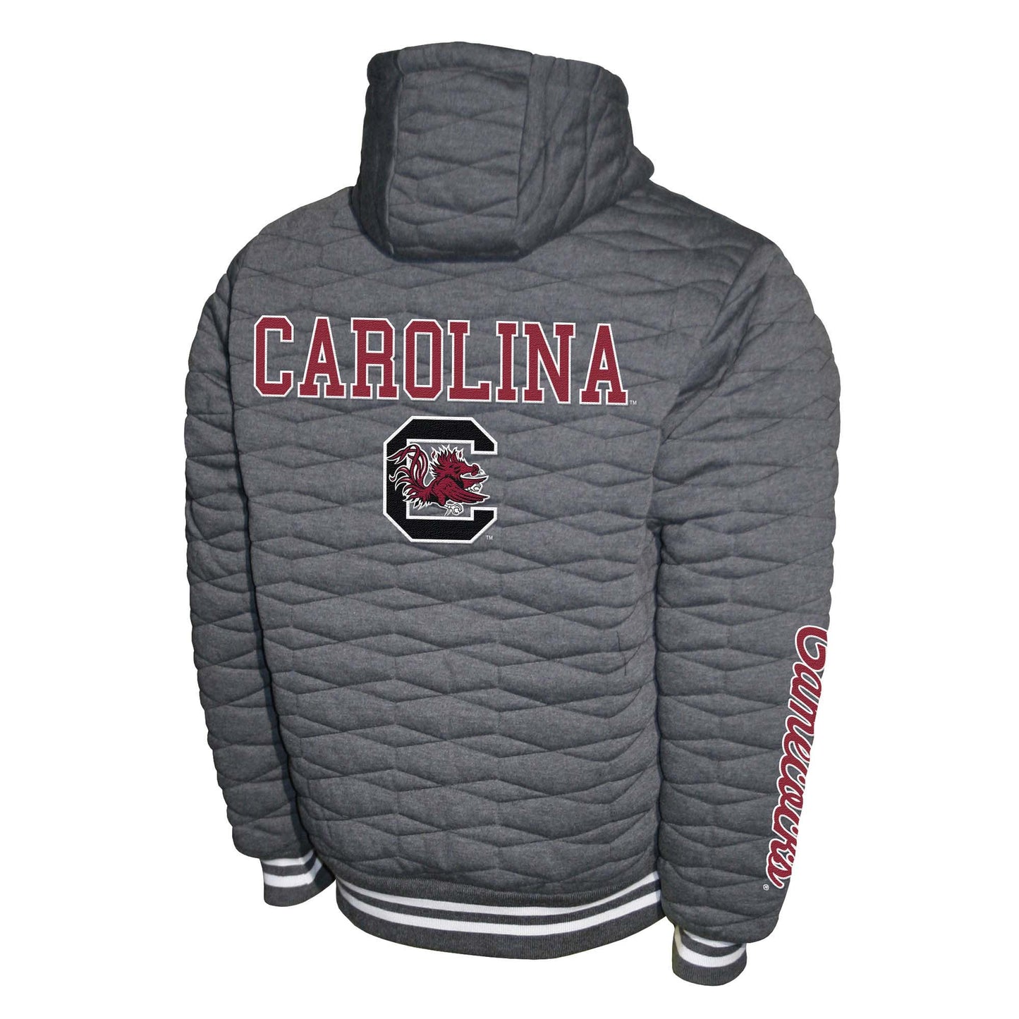 South Carolina Gamecocks Franchise Club Honeycomb Hooded Men's Jacket - Gray