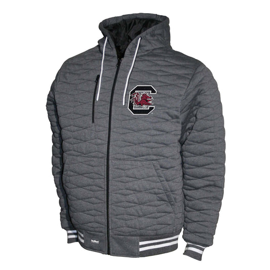 South Carolina Gamecocks Franchise Club Honeycomb Hooded Men's Jacket - Gray
