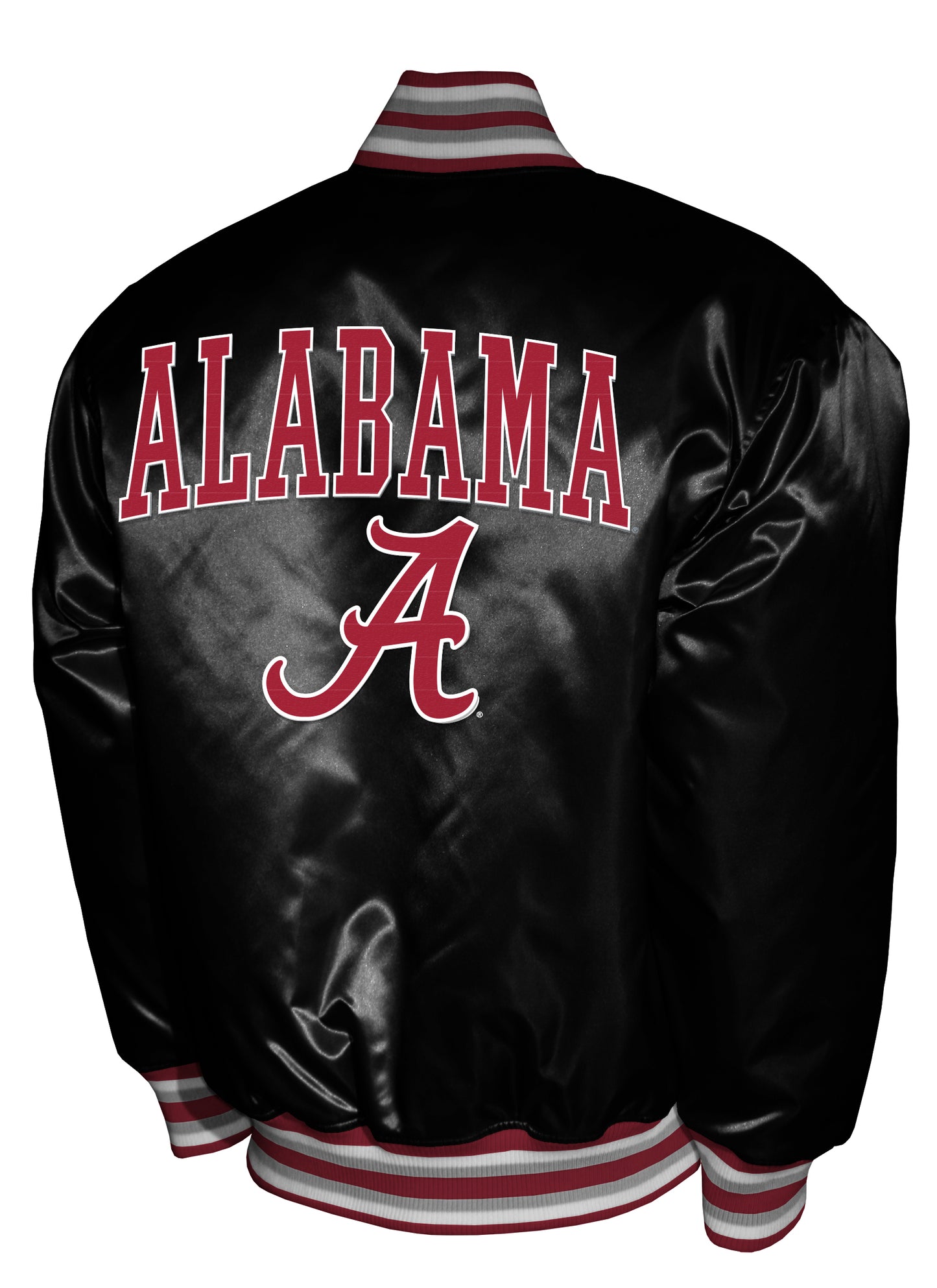 Alabama Crimson Tide Franchise Club Satin Full-Snap Jacket - Black