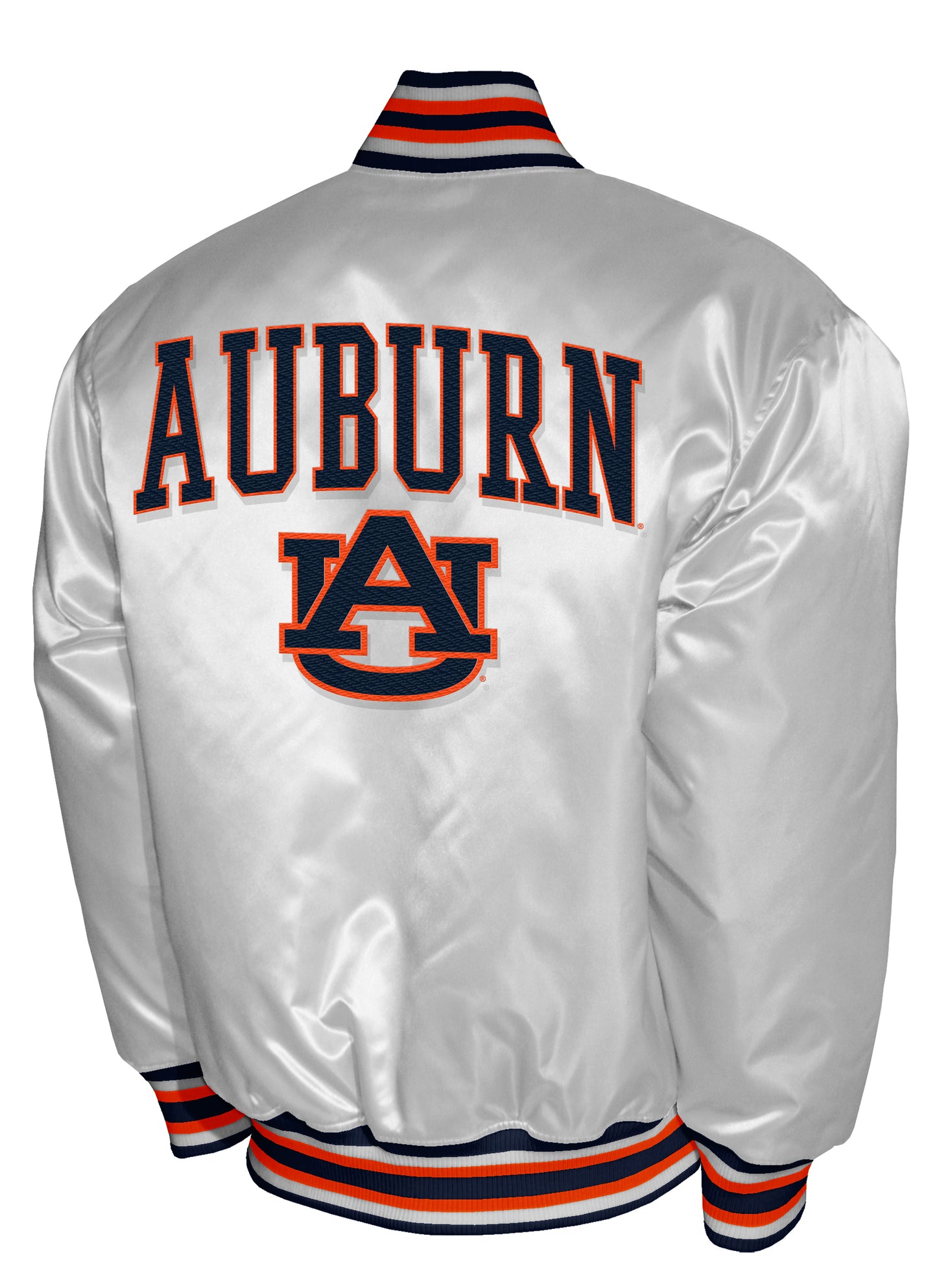 Auburn Tigers Franchise Club Satin Full-Snap Jacket - White