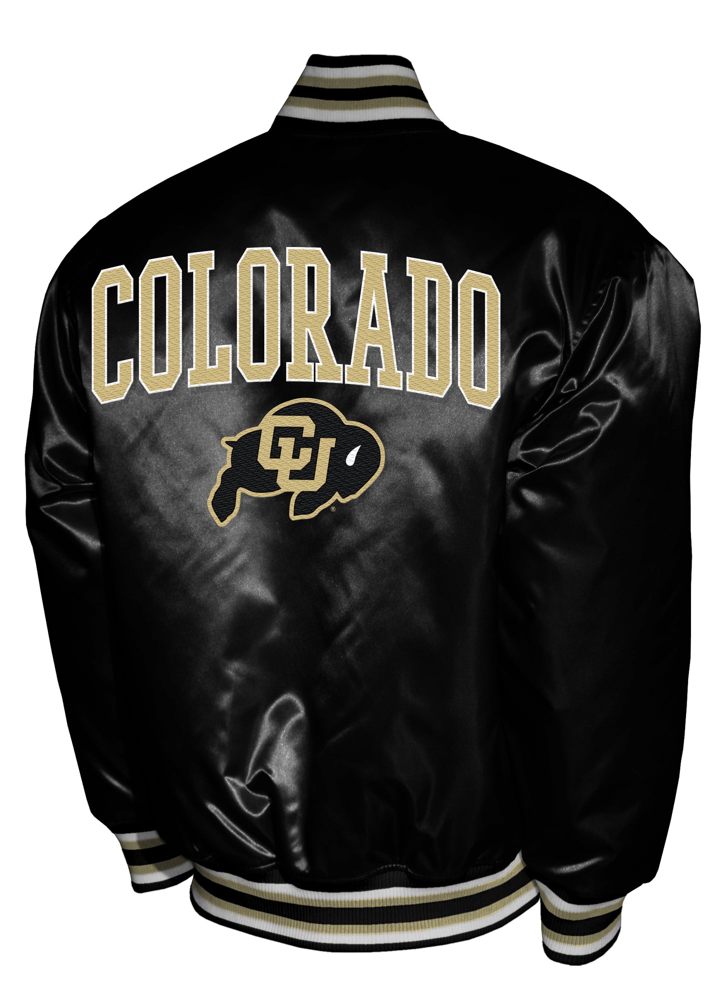 Colorado Buffaloes Franchise Club Satin Full-Snap Jacket - Black