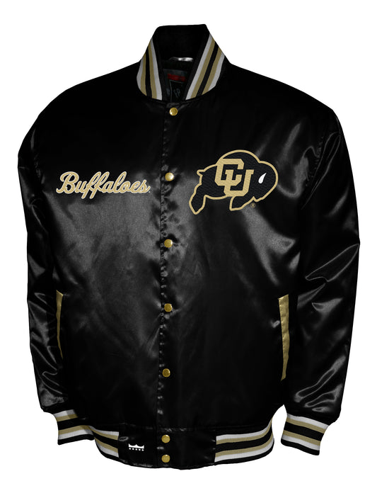 Colorado Buffaloes Franchise Club Satin Full-Snap Jacket - Black