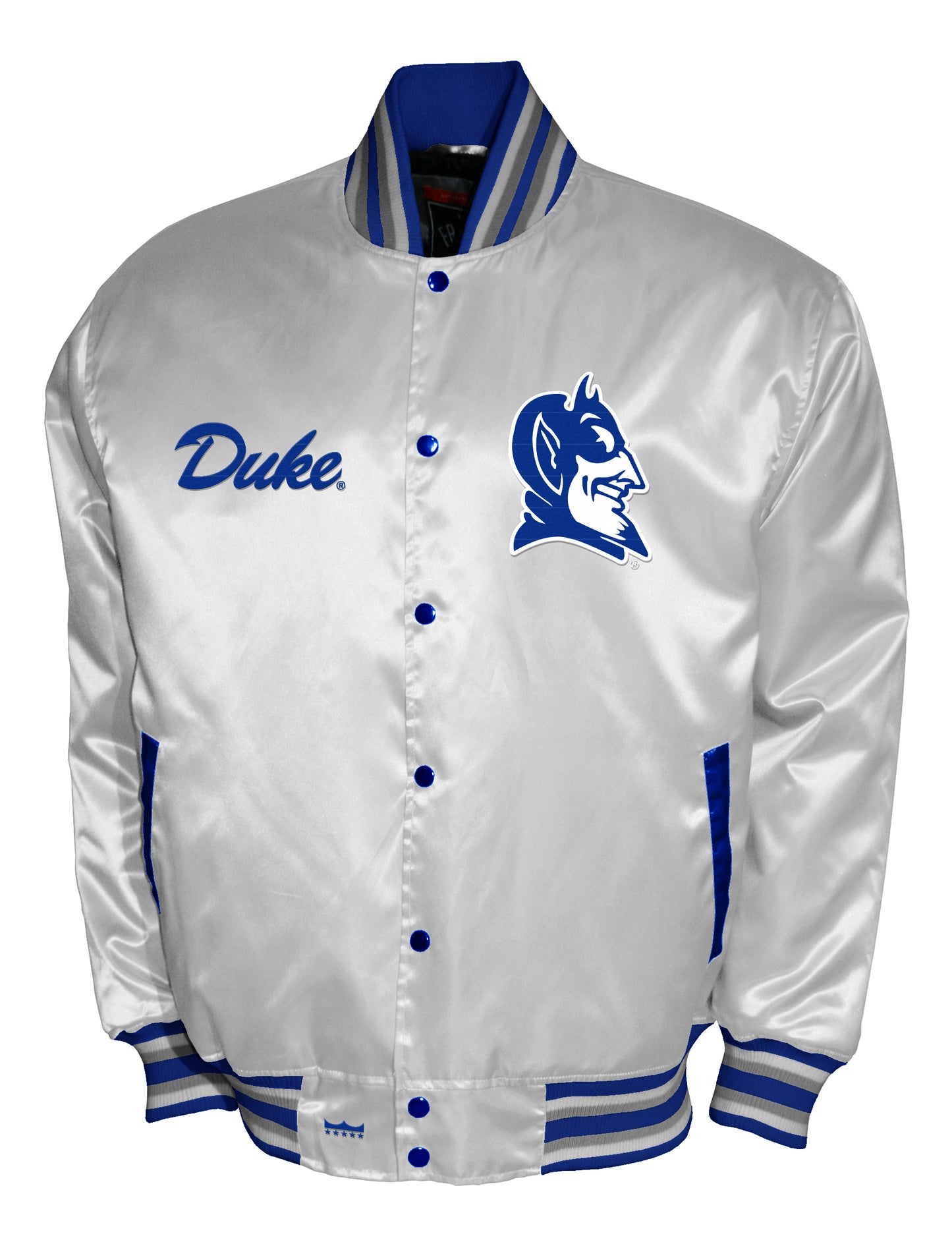 Duke Blue Devils Franchise Club Satin Full-Snap Jacket - White