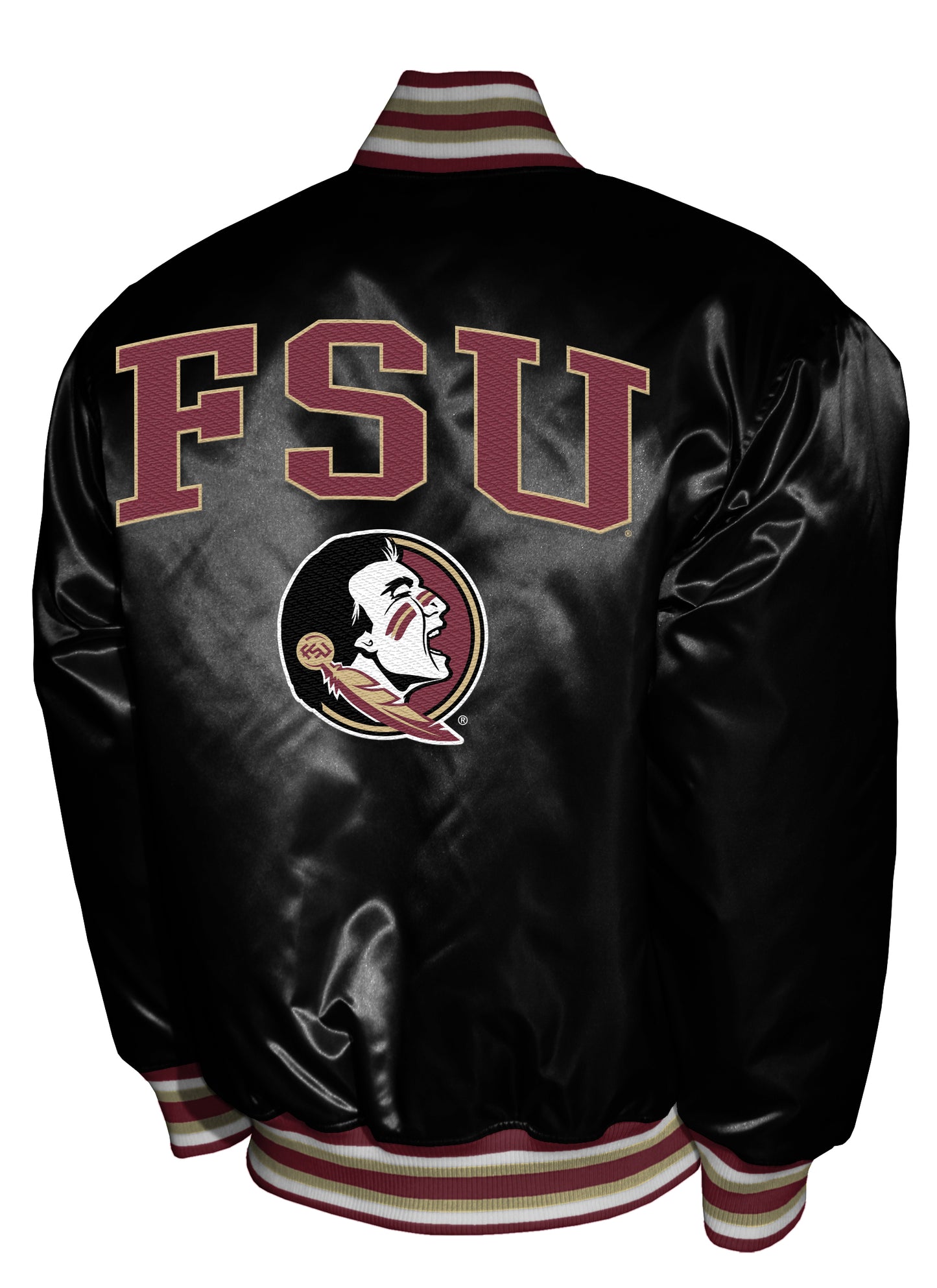 Florida State Seminoles Franchise Club Satin Full-Snap Jacket - Black