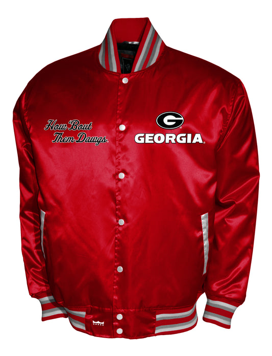 Georgia Bulldogs Franchise Club Satin Full-Snap Jacket - Red