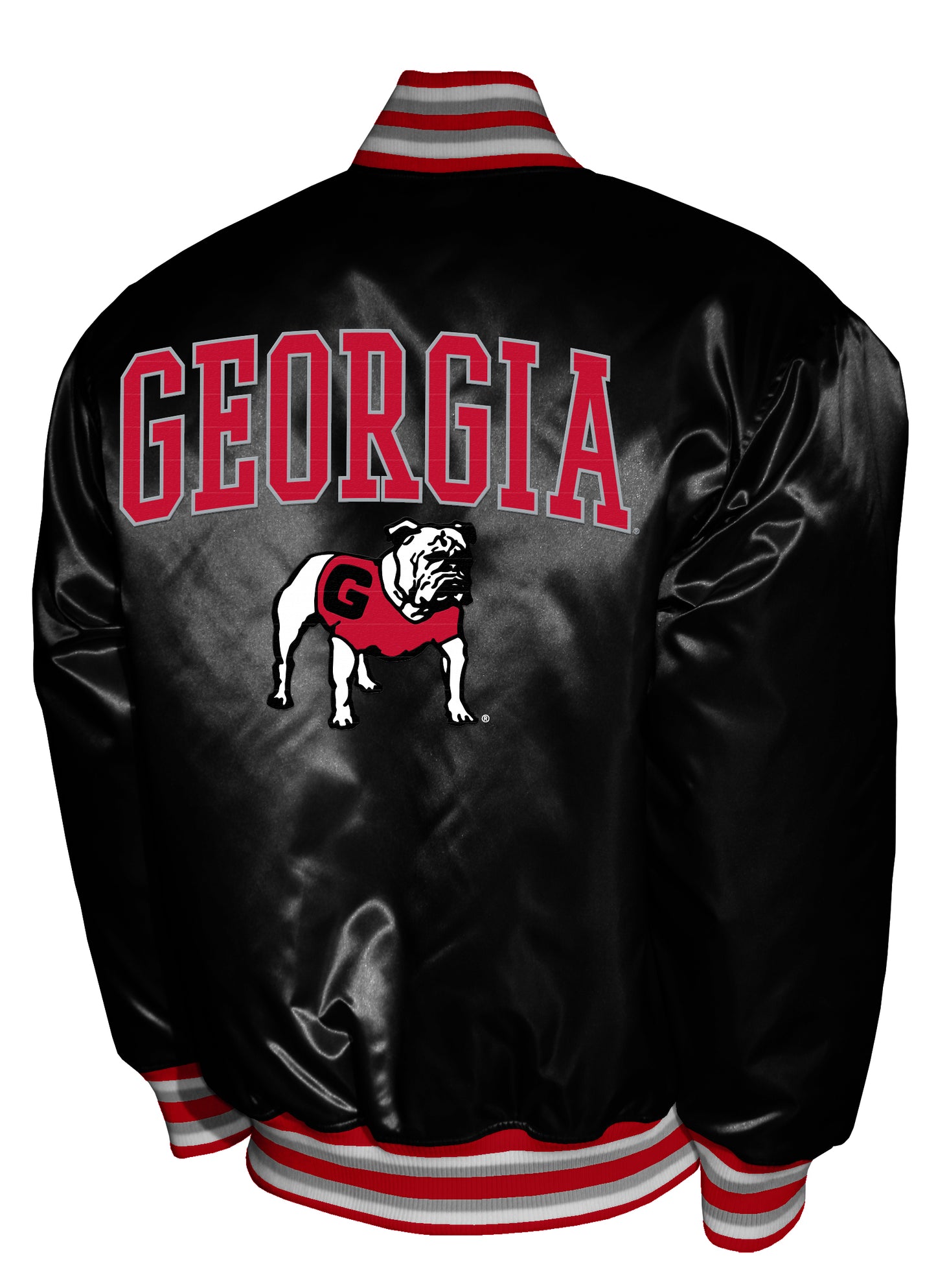 Georgia Bulldogs Franchise Club Satin Full-Snap Jacket - Black