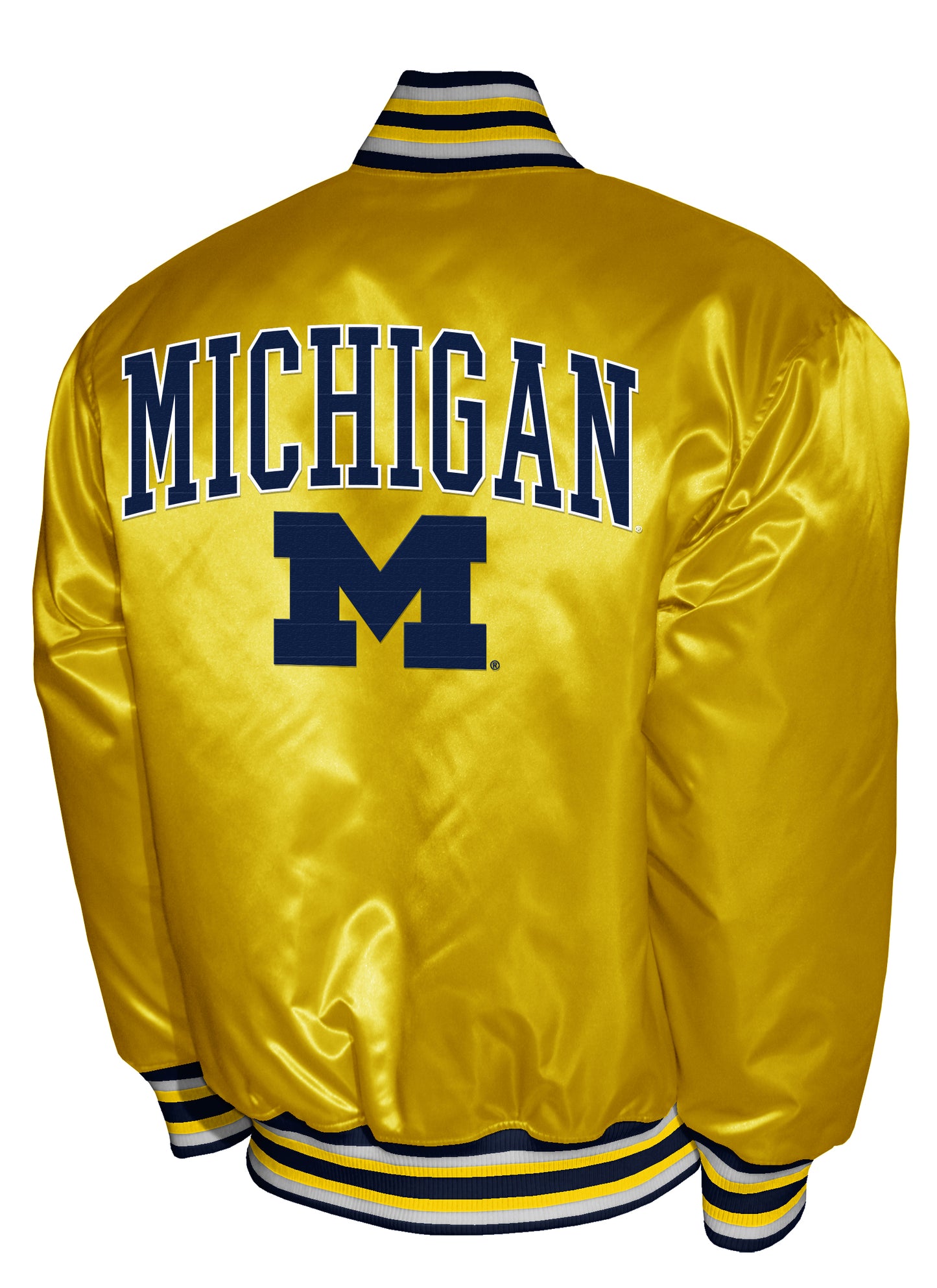 Michigan Wolverines Franchise Club Satin Full-Snap Jacket - Maize