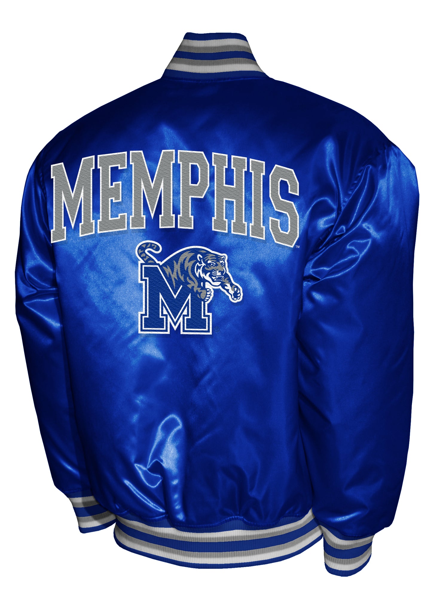 Memphis Tigers Franchise Club Satin Full-Snap Jacket - Blue