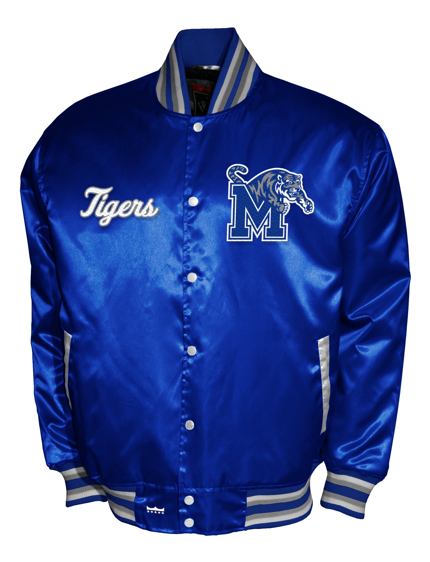 Memphis Tigers Franchise Club Satin Full-Snap Jacket - Blue