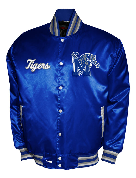 Memphis Tigers Franchise Club Satin Full-Snap Jacket - Blue