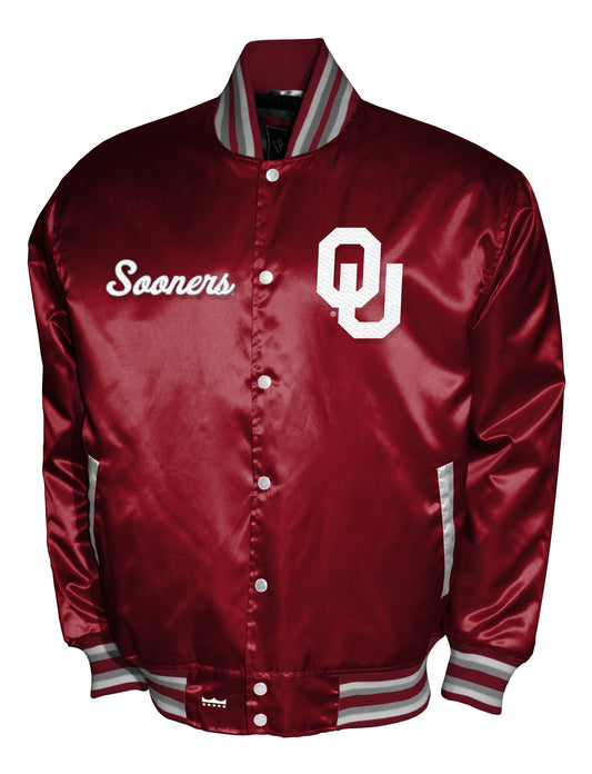 Oklahoma Sooners Franchise Club Satin Full-Snap Jacket - Red