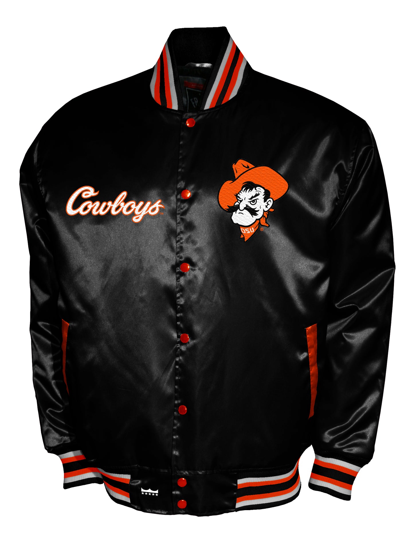 Oklahoma State Cowboys Franchise Club Satin Full-Snap Jacket - Black