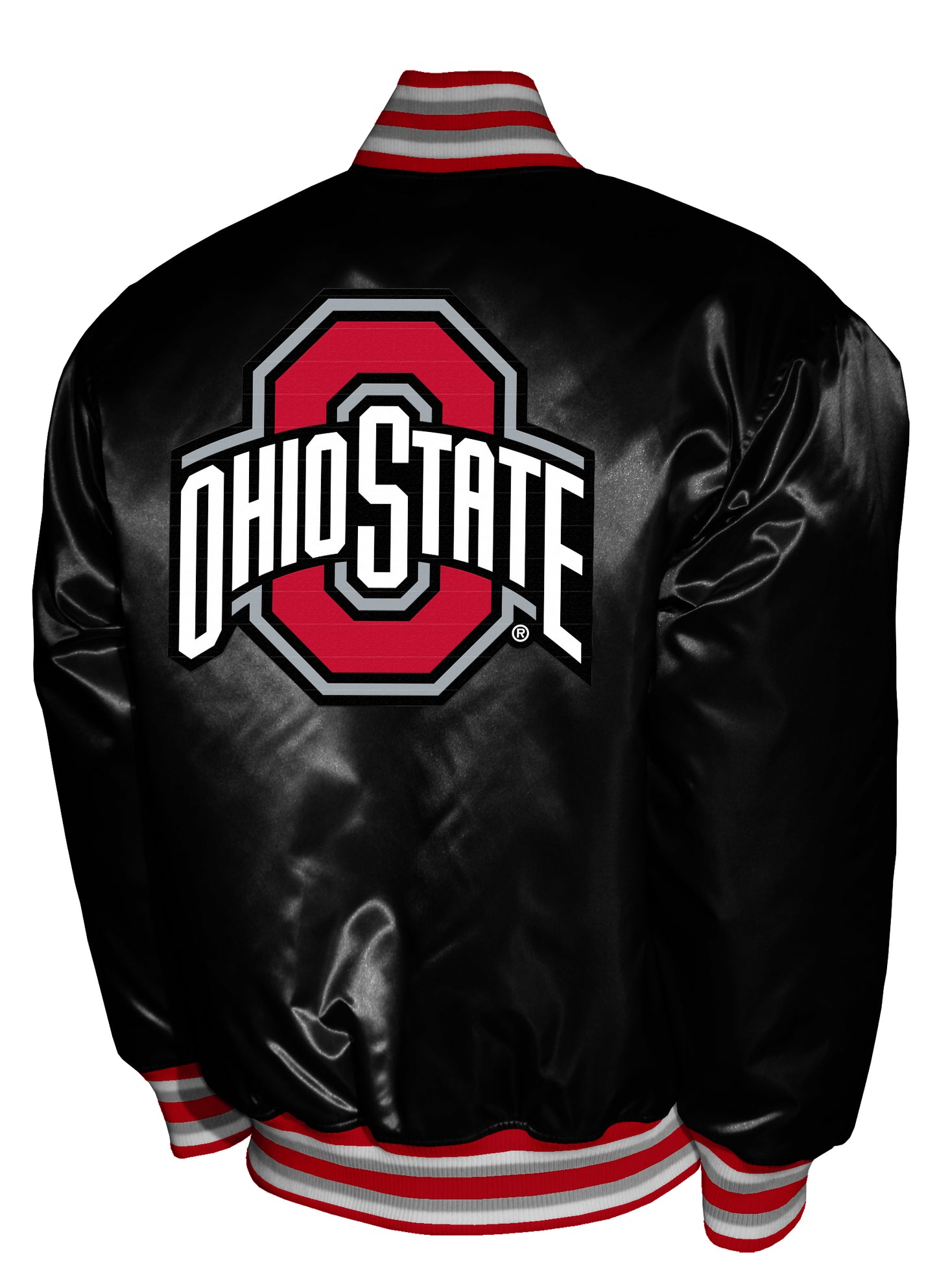 Ohio State Buckeyes Franchise Club Satin Full-Snap Jacket - Black